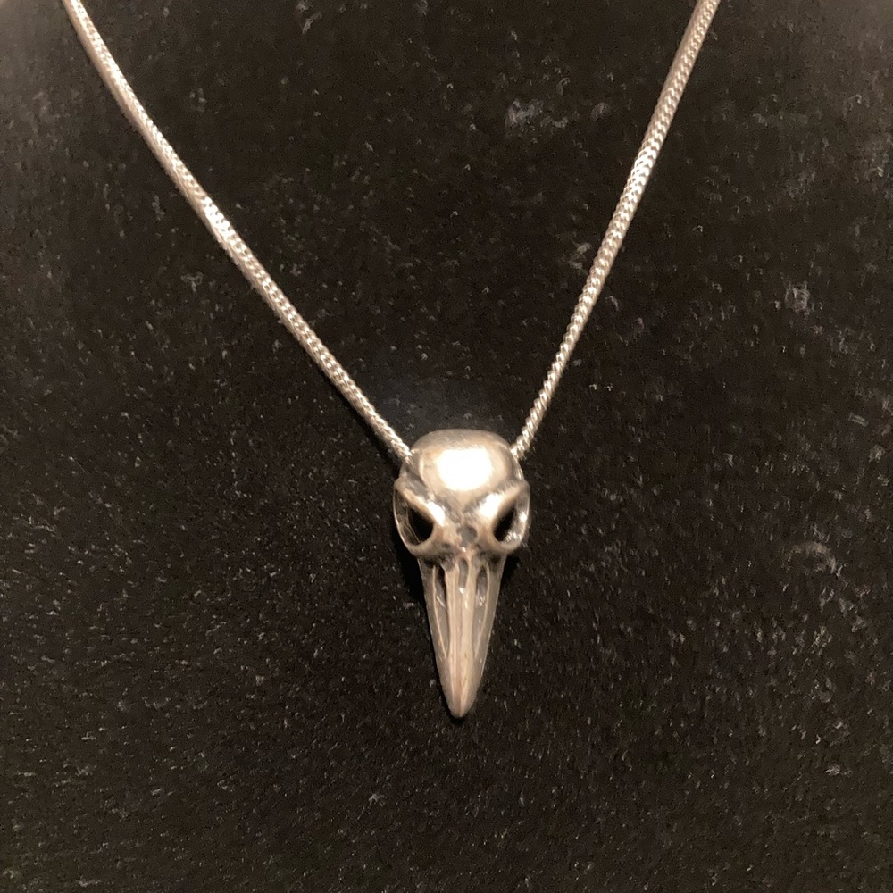 Sold—Bird skull Silver necklace - Picture 1 of 7